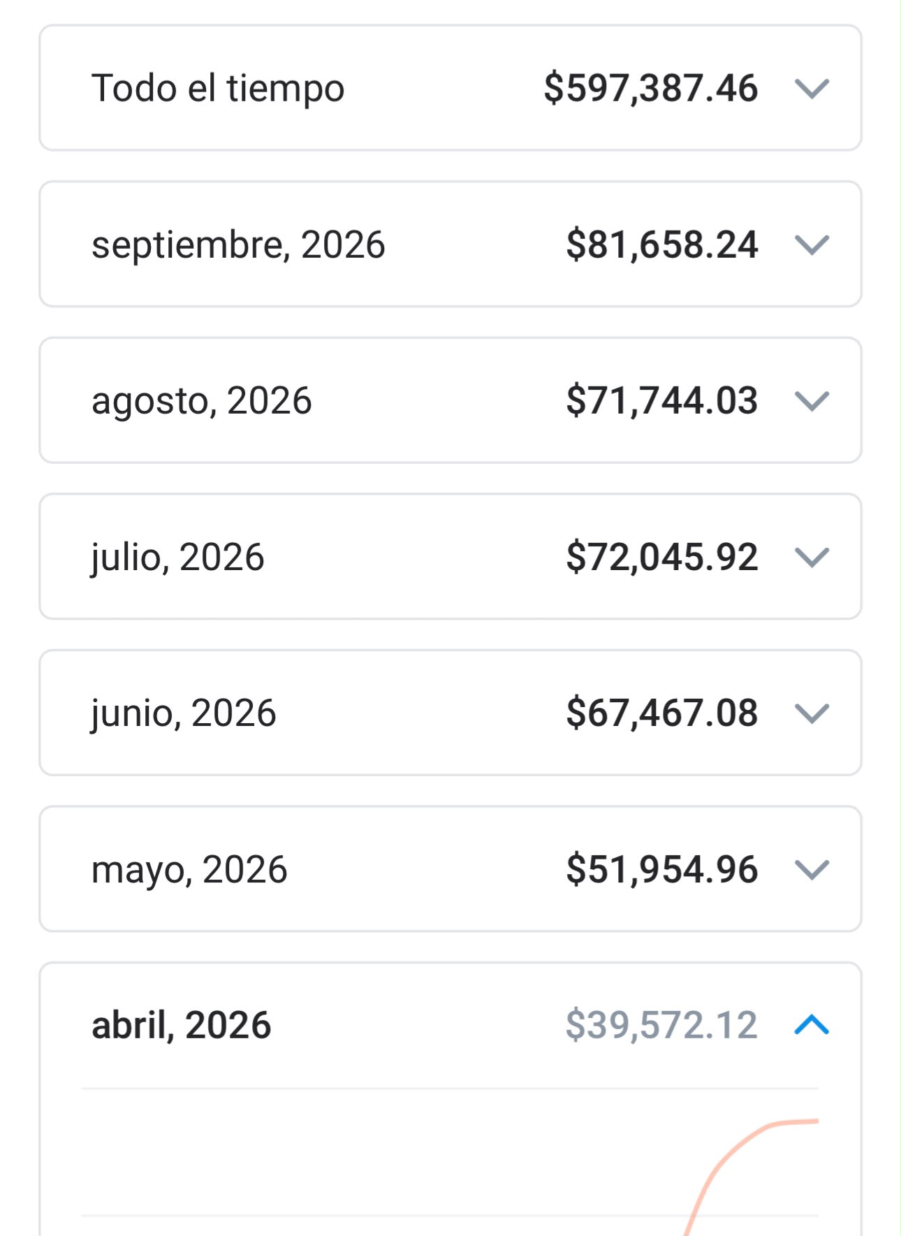 Monthly earnings screenshot: $597,387.46 all time and $81,658.24 in September 2026. Breakdown from April to September 2026.